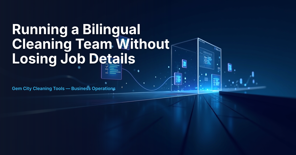 Running a Bilingual Cleaning Team Without Losing Job Details