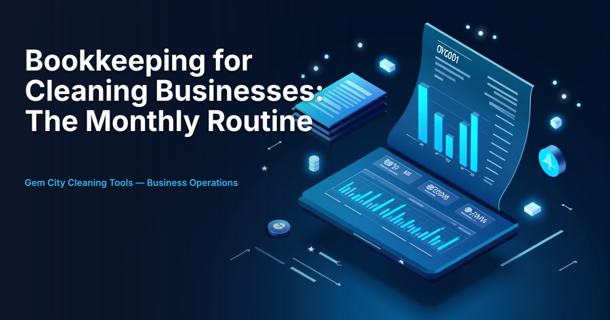 Bookkeeping for Cleaning Businesses: The Monthly Routine