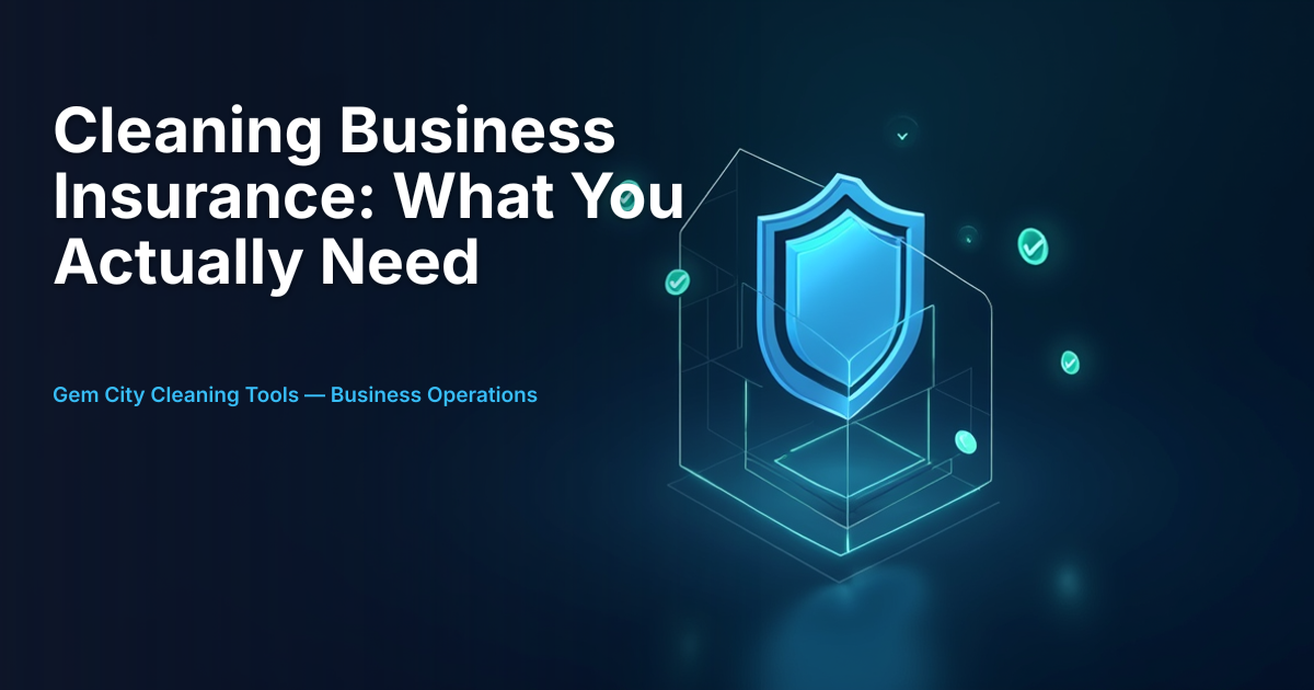 Cleaning Business Insurance: What You Actually Need