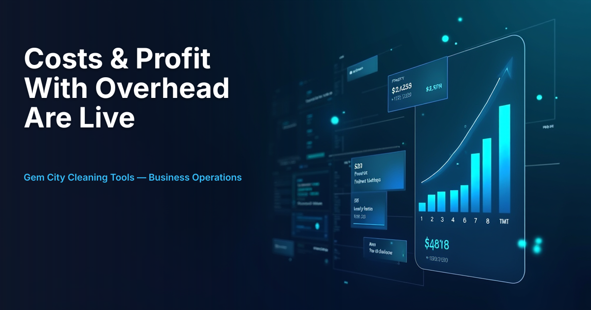 New: See Costs and Profit With Overhead in Your Stats