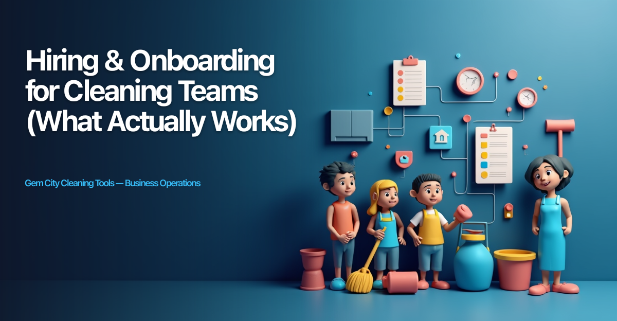 Hiring & Onboarding for Cleaning Teams (What Actually Works)