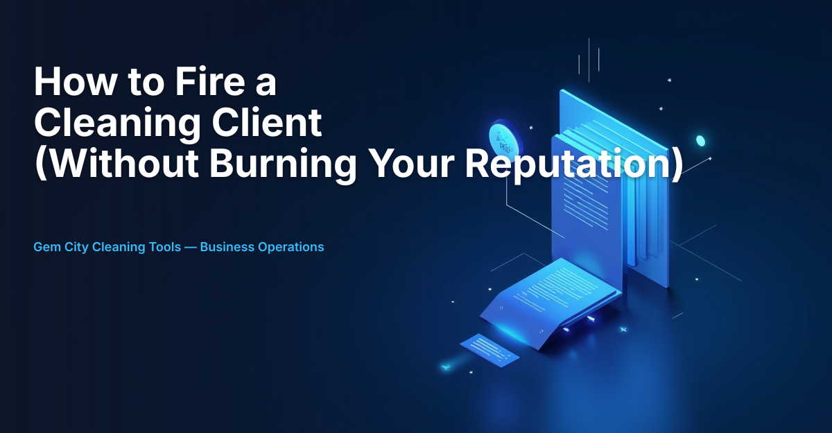 How to Fire a Cleaning Client (Without Burning Your Reputation)