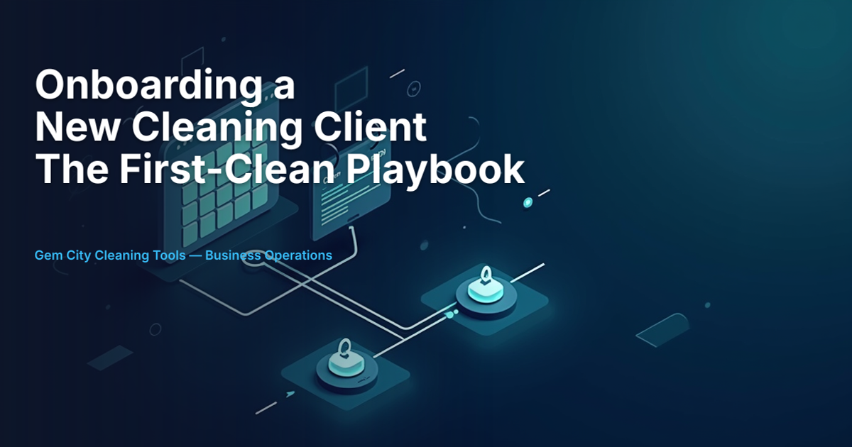 Onboarding a New Cleaning Client: The First-Clean Playbook