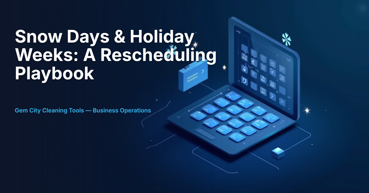 Snow Days and Holiday Weeks: A Rescheduling Playbook