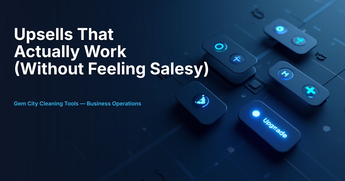 Cleaning Upsells That Work (Without Feeling Salesy)