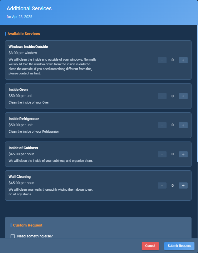 Service add-ons